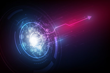 tech sci fi circle design innovation concept background