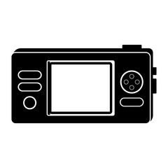Isolated portable videogame console icon
