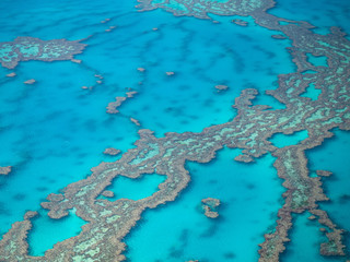Great Barrier Reef from the air.
