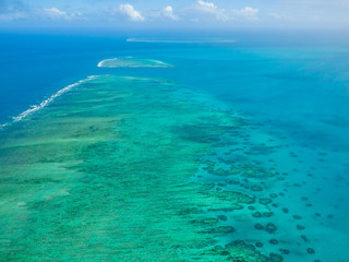 Great Barrier Reef from the air.