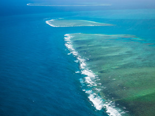 Naklejka na ściany i meble Great Barrier Reef from the air.