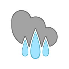 Isolated rainy weather icon