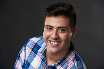 Headshot portrait of young man