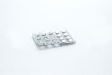 Pills card isolated in white background
