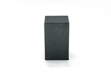 Black card box isolated