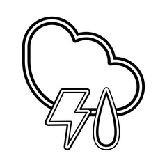 Isolated thunderstorm weather icon