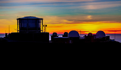 observatory at sunset