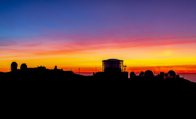 maui observatory at sunset