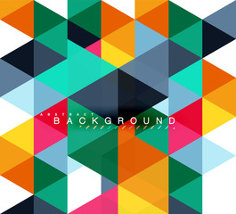 Obraz premium Multicolored triangles abstract background, mosaic tiles concept