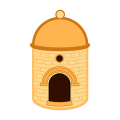 Isolated medieval tower building