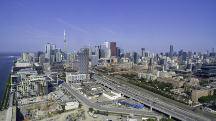 Naklejka na ściany i meble Aerial view of Toronto city from above, Toronto, Ontario, Canada