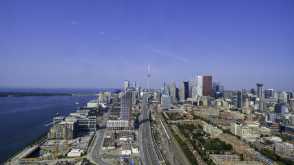 Fototapeta na wymiar Aerial view of Toronto city from above, Toronto, Ontario, Canada