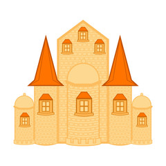 Isolated medieval castle building