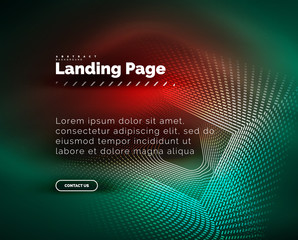 Neon glowing background for landing page