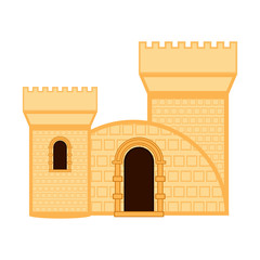Isolated medieval building