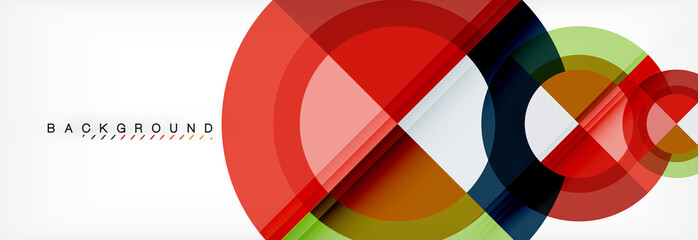 Fototapeta premium Vector circular geometric abstract background