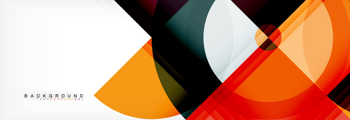 Vector circular geometric abstract background