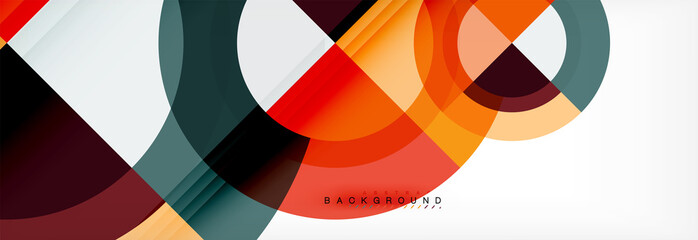 Obraz premium Vector circular geometric abstract background