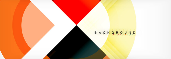 Vector circular geometric abstract background
