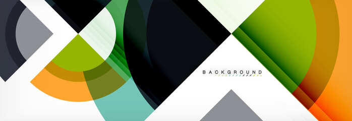 Vector circular geometric abstract background