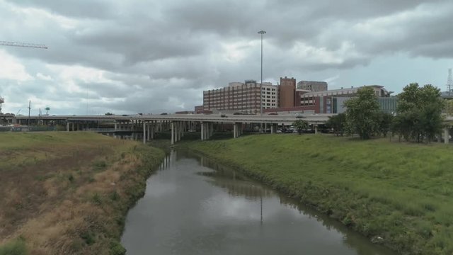 This video is about an aerial view of the Buffalo Bayou in Houston. This video was filmed in 4k for best image quality.