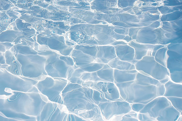 Texture of water in swimming pool for background