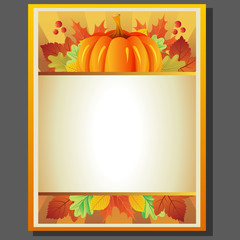 pumpkin autumn poster