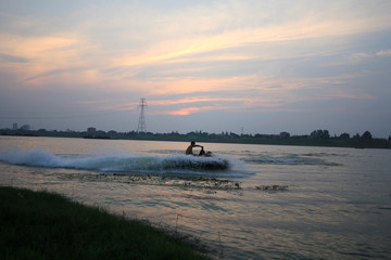 Obraz premium River and beach landscape in China