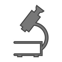 Isolated microscope silhouette icon