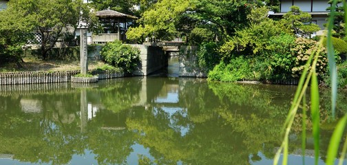 Fototapeta na wymiar 柳川の川下り風景