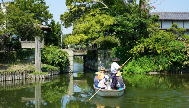 柳川の川下り風景