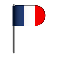 Isolated flag of France