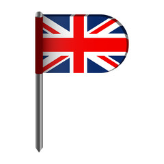 Isolated flag of the United Kingdom