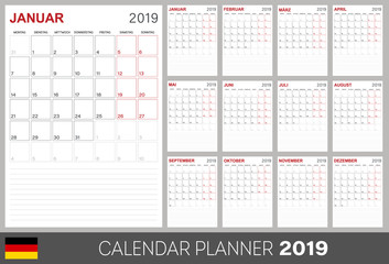 German calendar 2019
