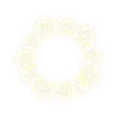 White Rose Flower Banner Wreath