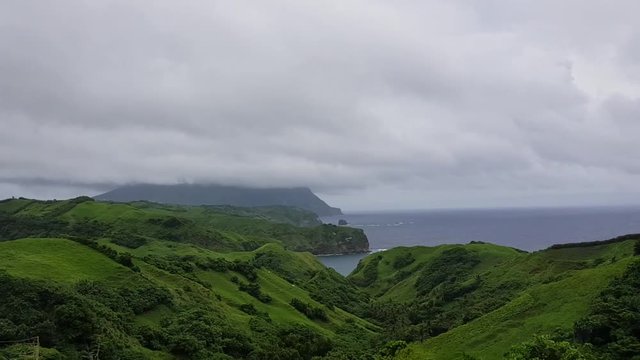 Thick clouds over the rolling hills in Basco, Batanes