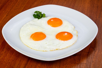 Delicious fried eggs