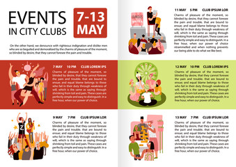 City Clubs Events Infographics 