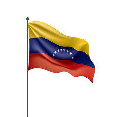 Venezuela flag, vector illustration on a white background