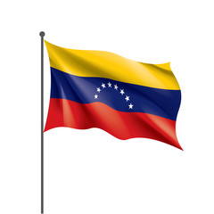 Fototapeta na wymiar Venezuela flag, vector illustration on a white background