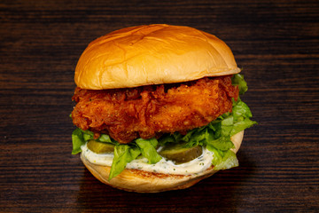 Tasty hot burger