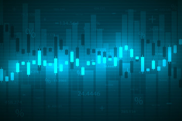 Stock market or forex trading graph in futuristic concept suitable for financial or Economic business idea and all art work design for Abstract finance background