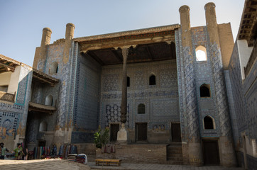 Fototapeta na wymiar Inner Mosque in Kuhna Ark fortress, Khiva, Uzbekistan