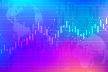 Stock market or forex trading graph in futuristic concept suitable for financial or Economic business idea and all art work design for Abstract finance background