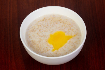 Oatmeal with butter