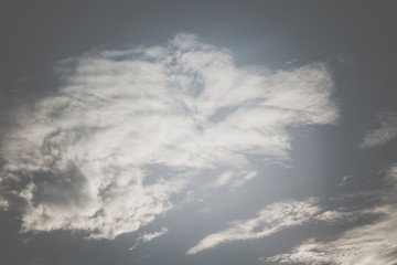 Obraz premium Blue sky with clouds retro