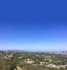 Fototapeta premium Hills overlooking 405 freeway and Westwood downtown.