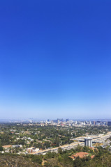 Santa Monica Mountain hilltop overlooking Downtown Los Angeles