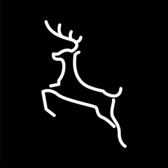 Deer logo line art vector