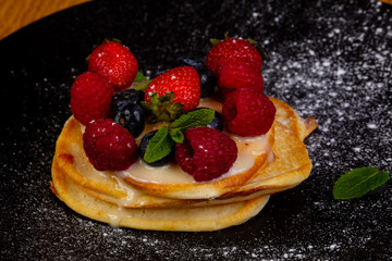 Pancakes with berries